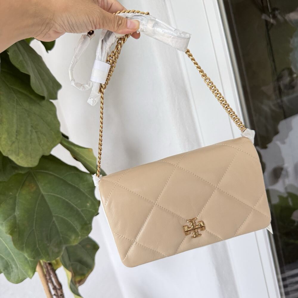 Tory Burch KIRA DIAMOND QUILT CROSSBODY 158624 Vanilla Soft Serve $420